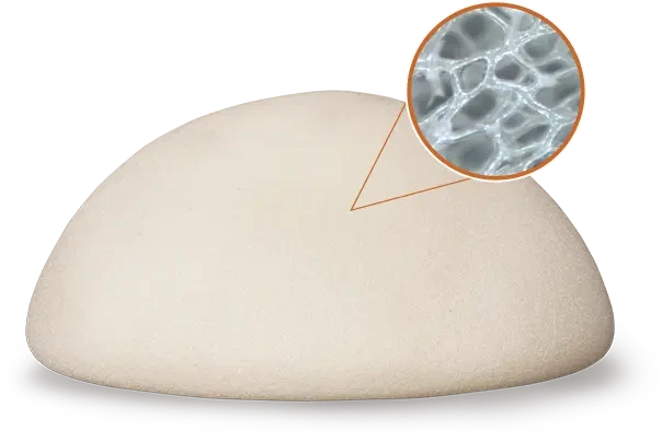 Povrch implantátu True Polyurethane